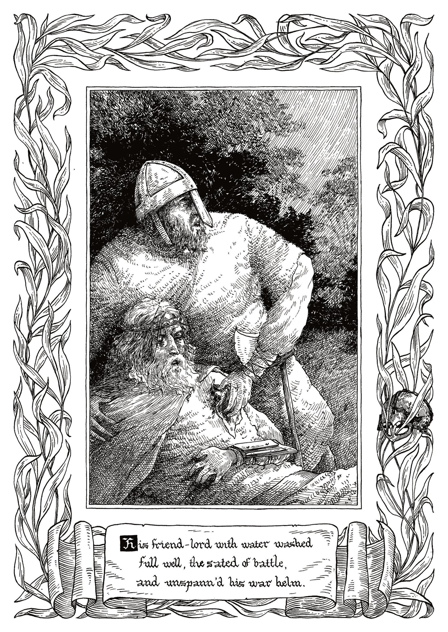Beowulf Print - The Death of Beowulf