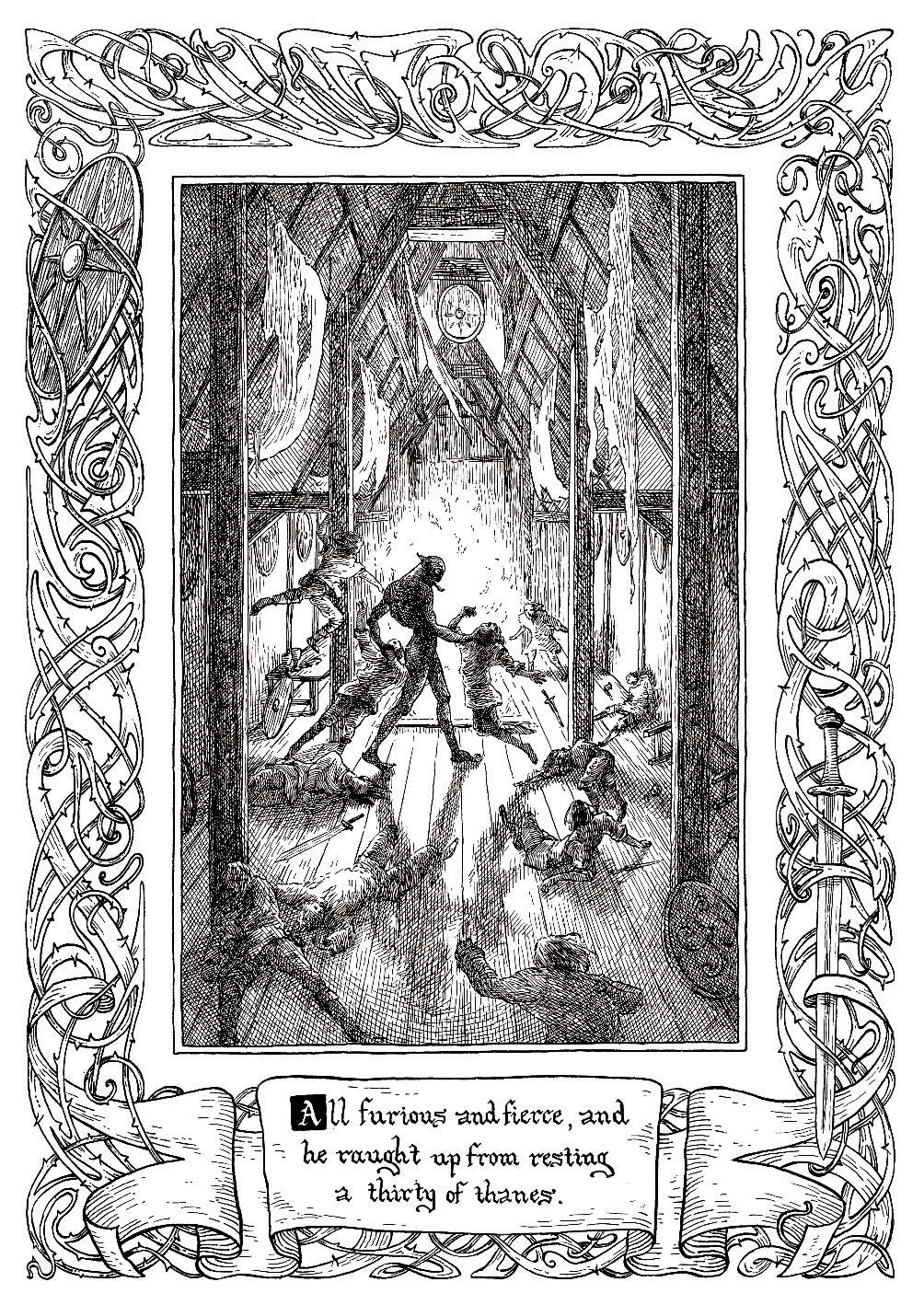 Beowulf Print - All Furious and Fierce