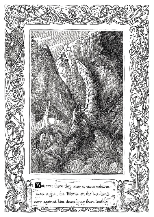 Beowulf Print - Death of the Worm