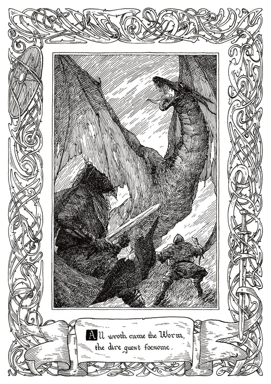 Beowulf Print - All Wrath came the Worm