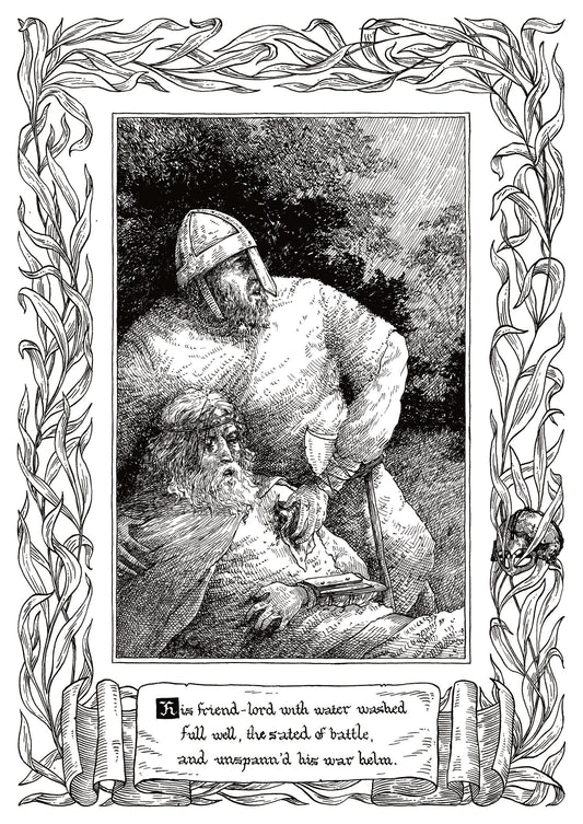 Beowulf Print - The Death of Beowulf